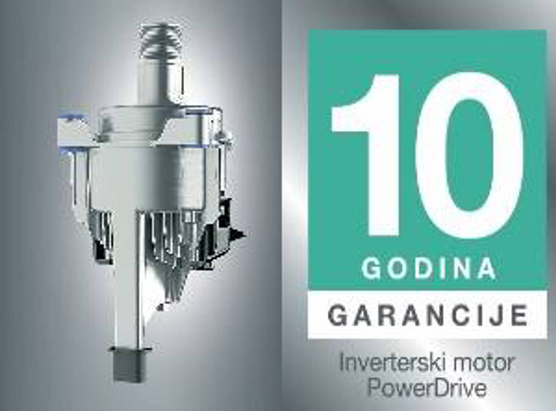 10 godina jamstva na inverterski motor PowerDrive