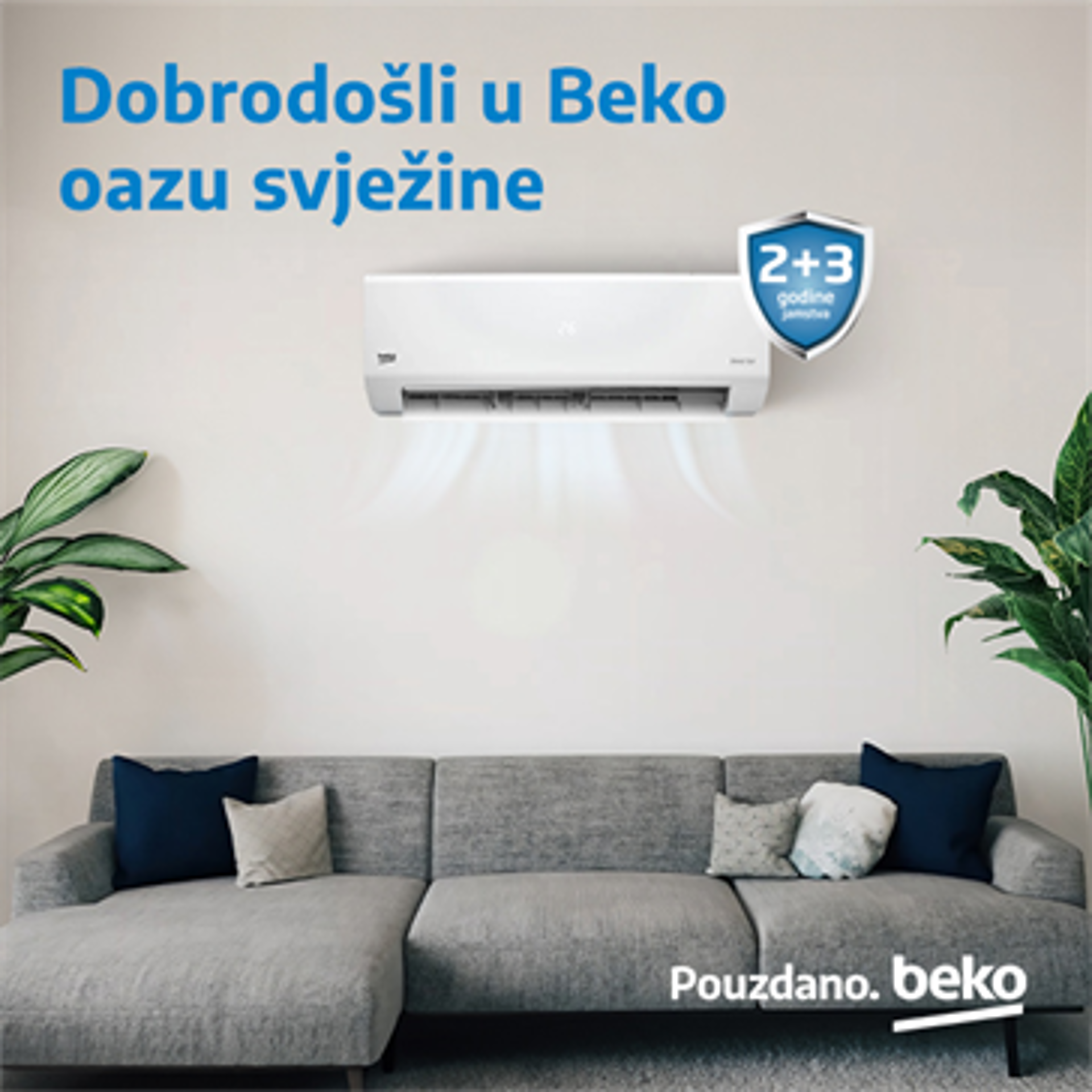 2+3 godine dodatnog jamstva za Beko klima uređaje