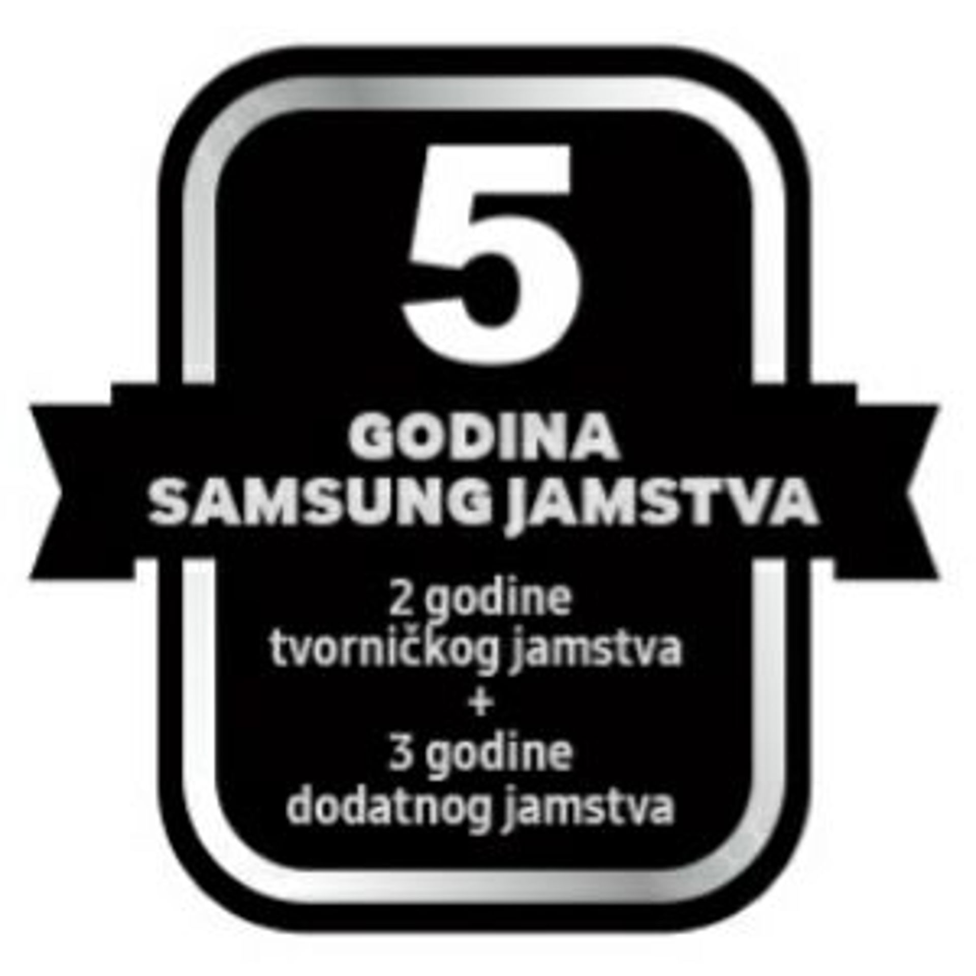 2 godine tvorničkog jamstva + 3 godine dodatnog jamstva na Samsung bijelu tehniku