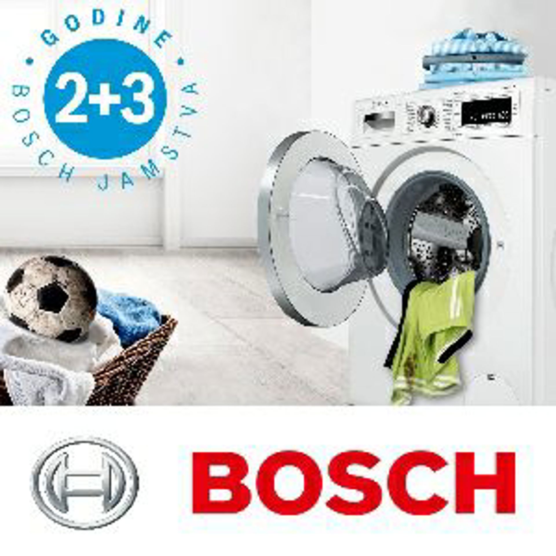 2 godine tvorničnog jamstva + 3 godine dodatnog jamstva na Bosch perilice rublja