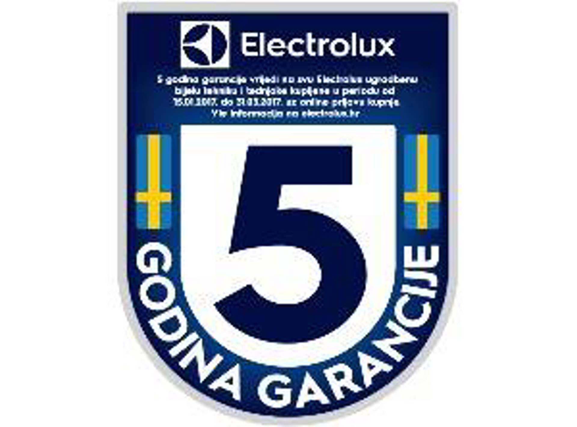 5 godina garancije na Electrolux ugradbene aparate bijele tehnike i štednjake