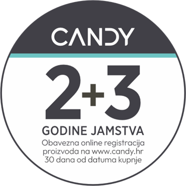 Candy bijela tehnika - 2 + 3 godine potpunog jamstva