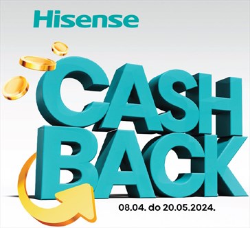 Cash Back - Hisense mali kućanski uređaji