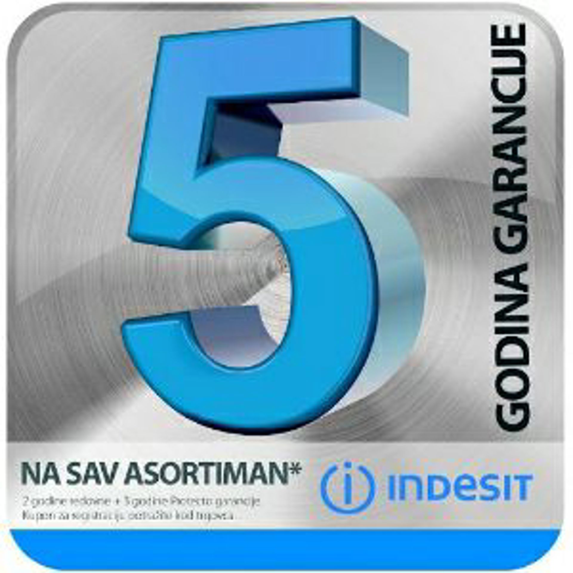 Indesit - 5 godina garancije