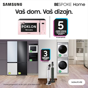Samsung Bespoke promocija. Vaš dom. Vaš dizajn.