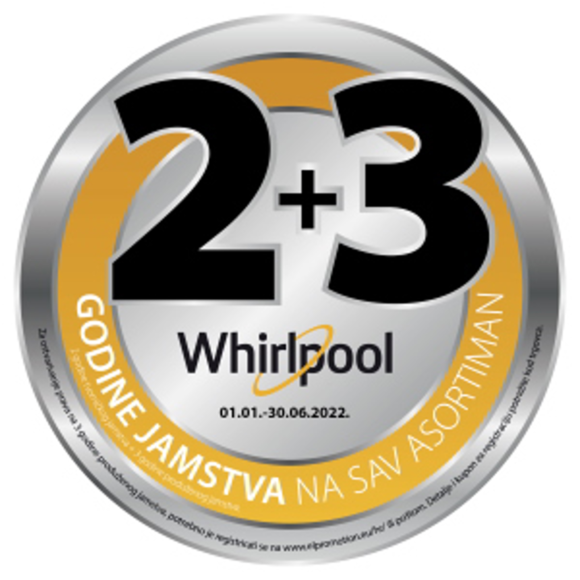 Whirlpool promocija 2 godine tvorničkog + 3 godine produženog jamstva 
