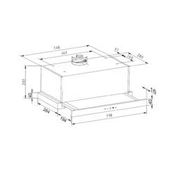 Amica napa ugradbena OTP6641BG teleskopska