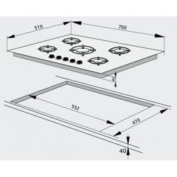Amica ploča za kuhanje PGCA7101ApB  ( 1190674 )