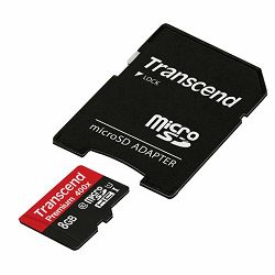 Memorijska kartica Transcend  SD MICRO 8GB HC Class 10 U1 +