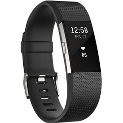 Narukvica Fitness Fitbit Charge2 (black/silver L) FB407SBKL
