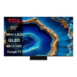 TV TCL 55C805, MINI-LED, QLED, 55", 140CM, UHD, GOOGLE TV
