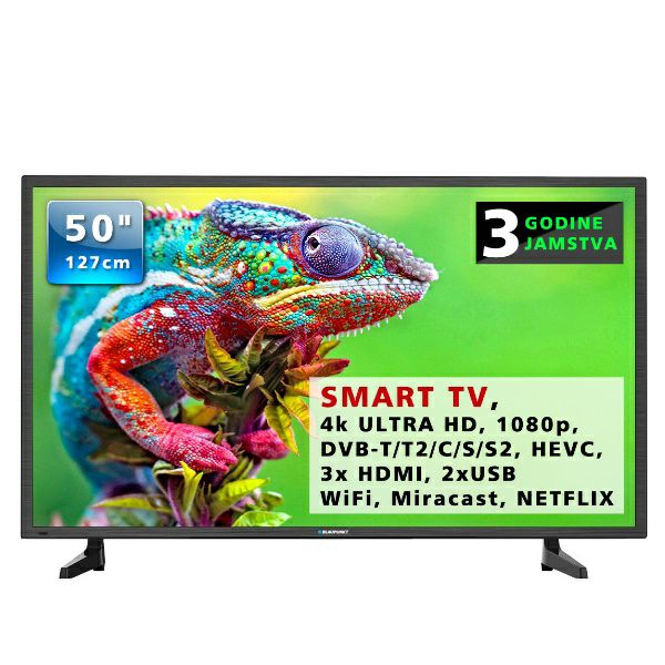 Blaupunkt 4k Uhd Smart Tv Bla 50 405v Gb 11b4 LED televizor Blaupunkt BLA-50/405P-GB-11B4-UEGBQUX-EU SMART UHD